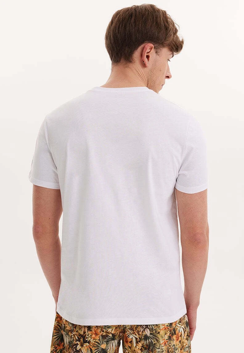 Print Chest - T-Shirt Print - White 3 Print Chest - T-Shirt Print - White - Afbeelding 3