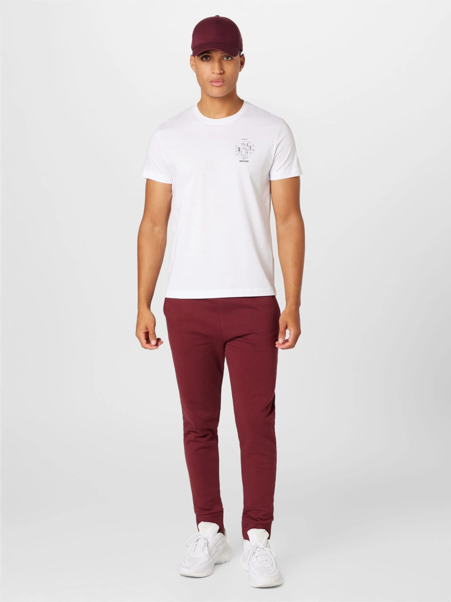 Sweatpants Tapered Broek Heren Bordeaux 5 Sweatpants Tapered Broek Heren Bordeaux - Afbeelding 5