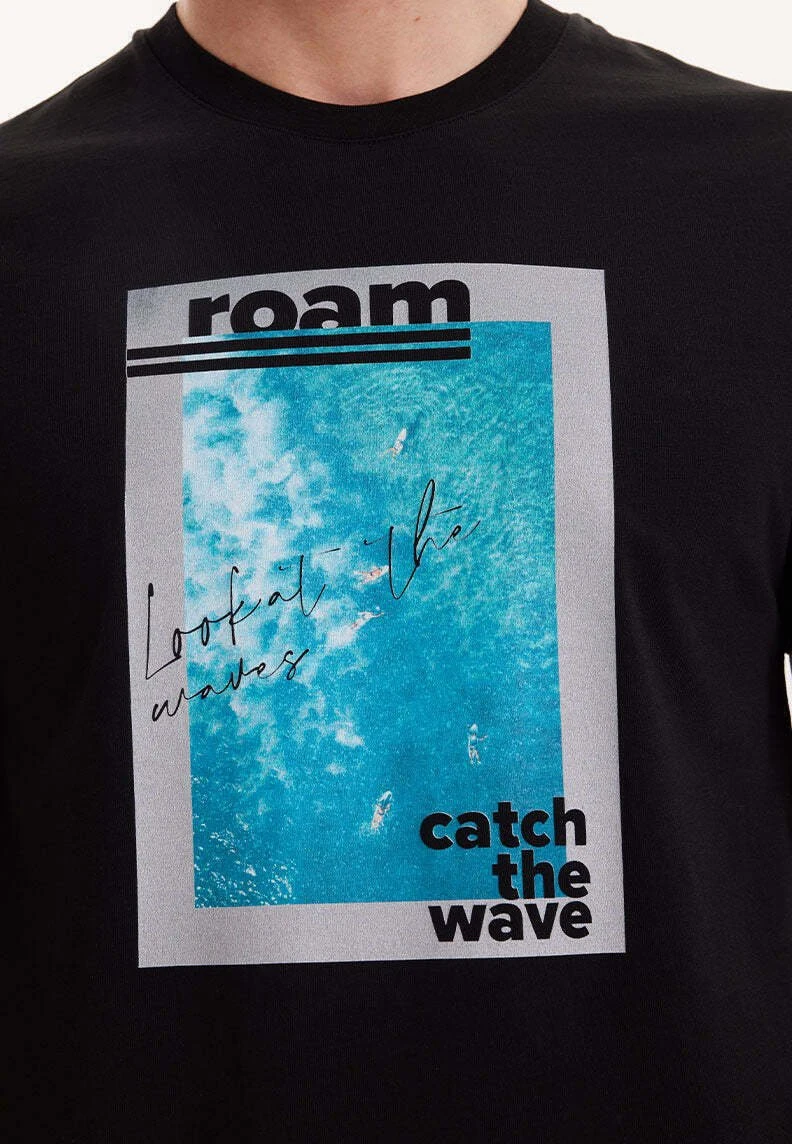 Wmcollage Roam - T-Shirt Print - Black 4 Wmcollage Roam - T-Shirt Print - Black - Afbeelding 4