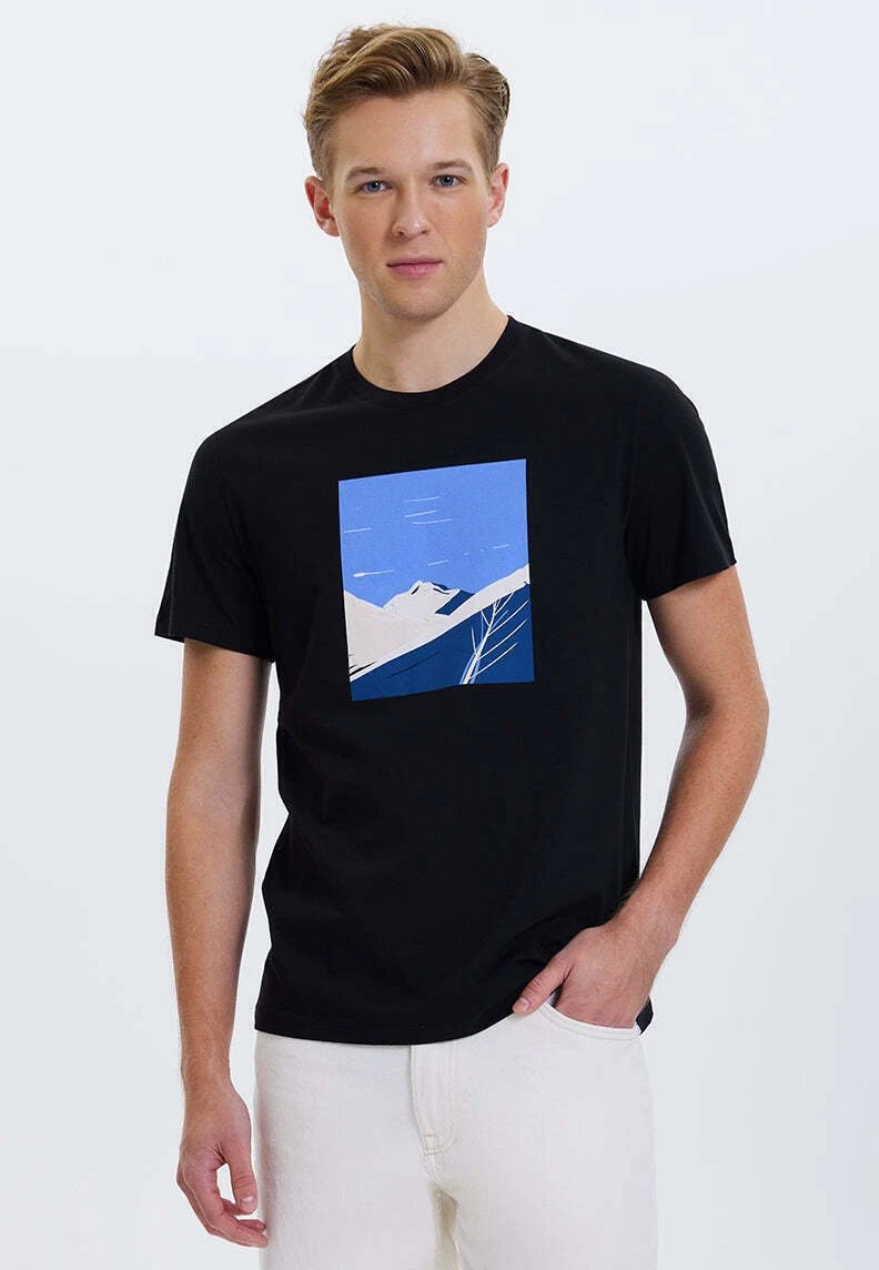 Path- T-Shirt Print - Black 1 Path- T-Shirt Print - Black