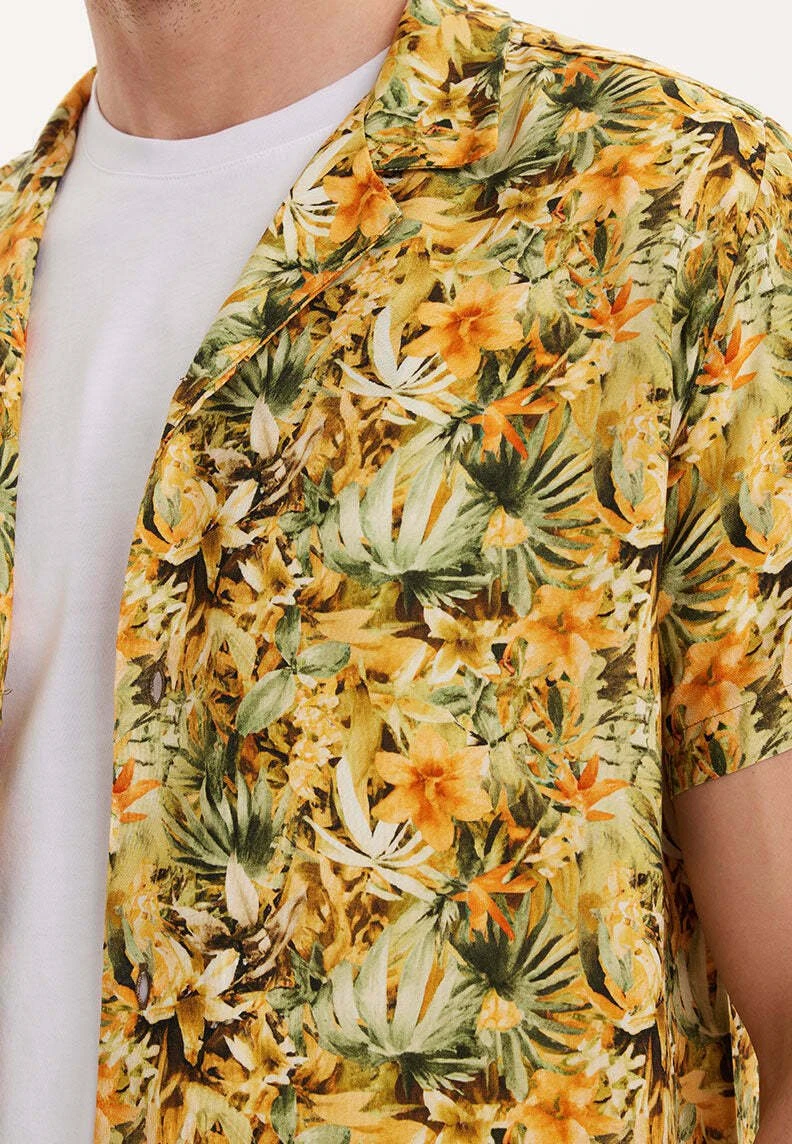 Wmhawaii Printed - Overhemd - Yellow Aop 4 Wmhawaii Printed - Overhemd - Yellow Aop - Afbeelding 4