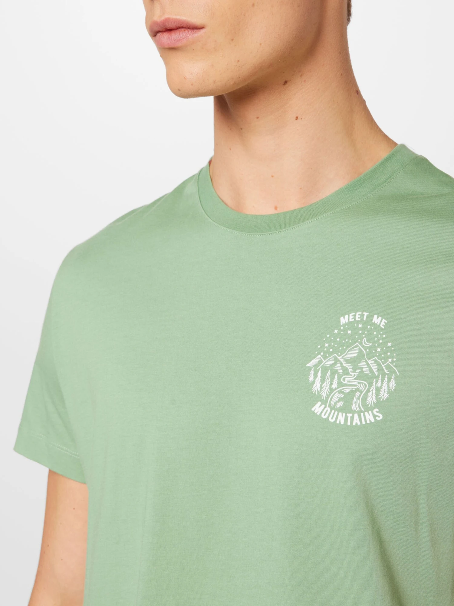 T-shirts Shirt MEET Heren Lichtgroen 2 T-shirts Shirt MEET Heren Lichtgroen - Afbeelding 2