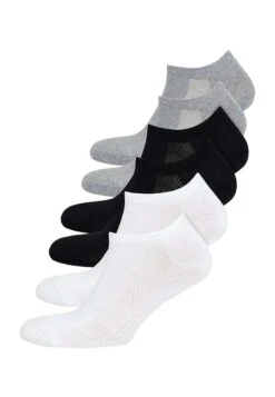 6 Pack - Enkelsokken - BlackWhiteGrey Melange