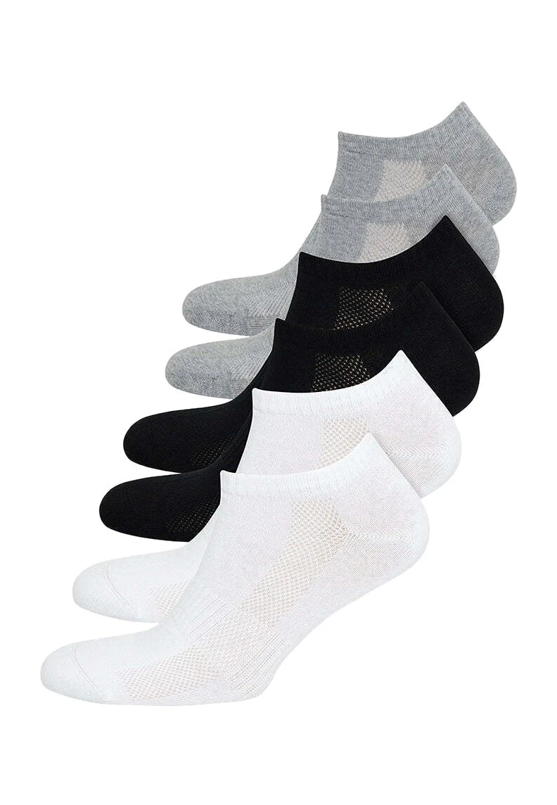 6 Pack - Enkelsokken - BlackWhiteGrey Melange 1 6 Pack - Enkelsokken - BlackWhiteGrey Melange