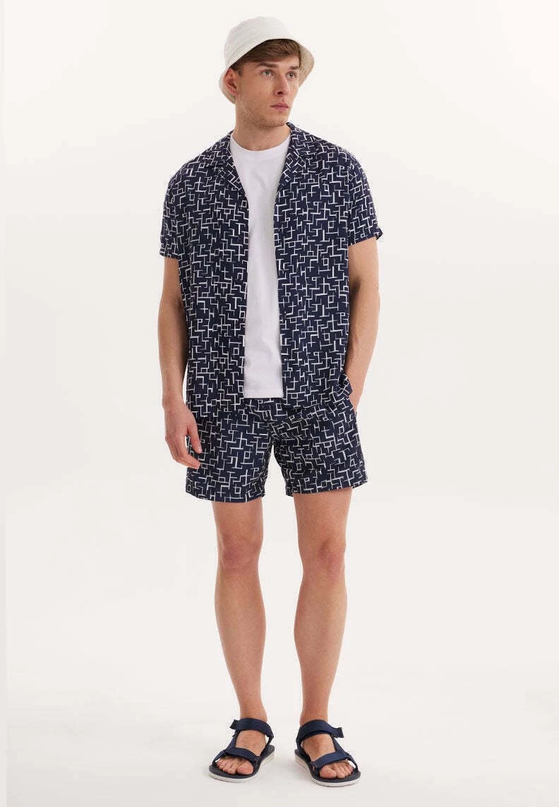 Wmhawaii Printed - Overhemd - Blue Aop 2 Wmhawaii Printed - Overhemd - Blue Aop - Afbeelding 2