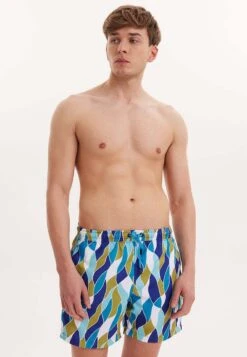 Wmgeometric - Zwemshorts - Turquoise Aop