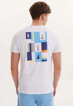 Print Wmsail Harbor - T-Shirt Print - White