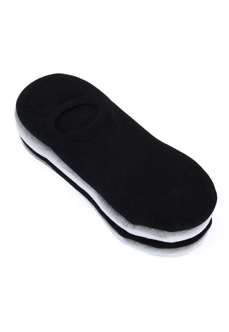 Invisible 6-Pack - Sokken - Black White Grey Melange 3 Invisible 6-Pack - Sokken - Black White Grey Melange - Afbeelding 3