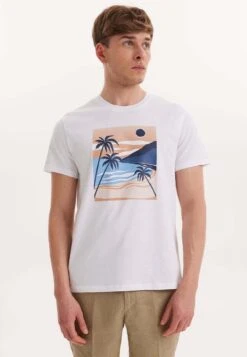 Print Wmview Palm - T-Shirt Print - White