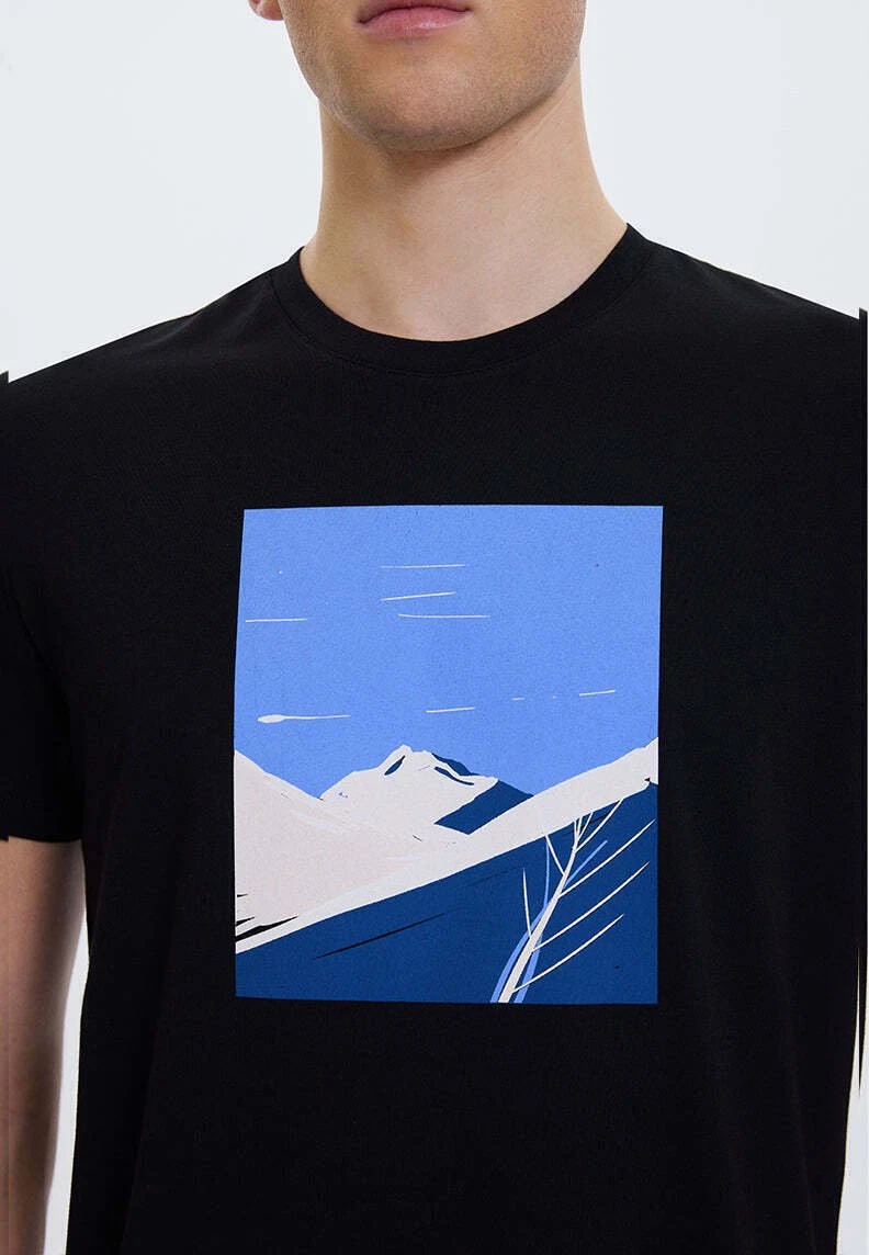 Path- T-Shirt Print - Black 4 Path- T-Shirt Print - Black - Afbeelding 4