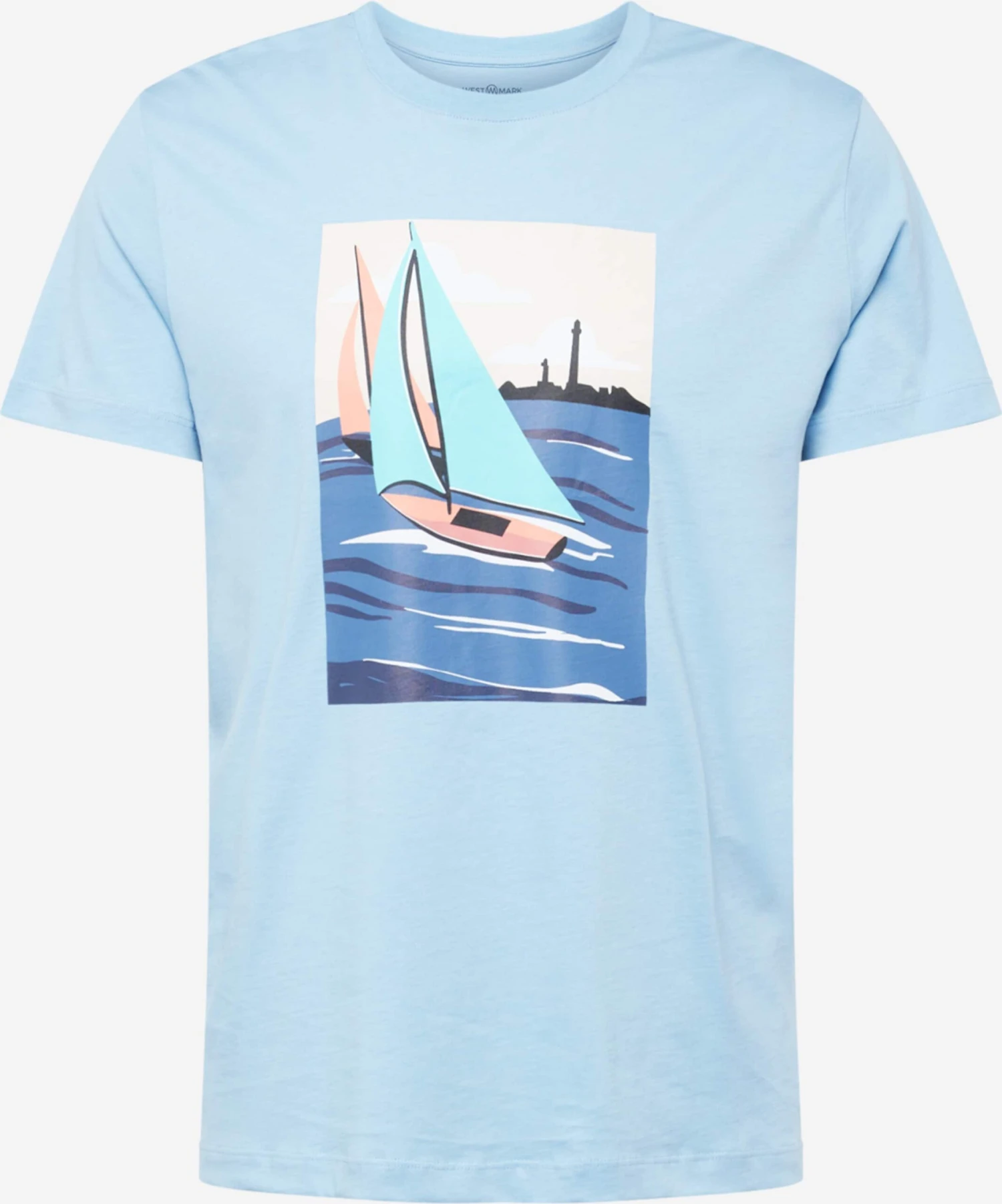 T-shirts Shirt Heren Navy / Lichtblauw 1 T-shirts Shirt Heren Navy / Lichtblauw