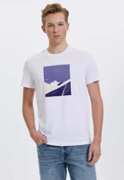 Path- T-Shirt Print - White