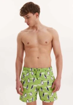 Wmpattern- Zwemshorts - Green White Aop