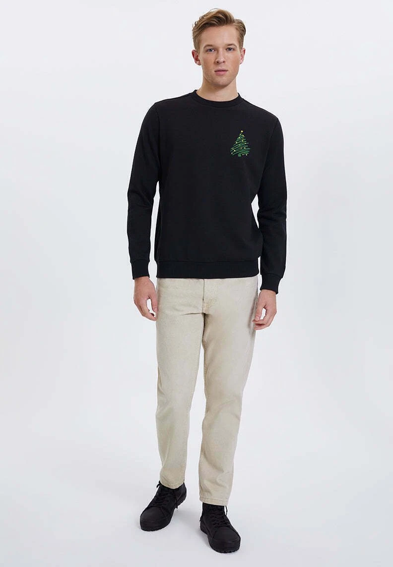 Wmxmas Tree- Sweater - Black 2 Wmxmas Tree- Sweater - Black - Afbeelding 2