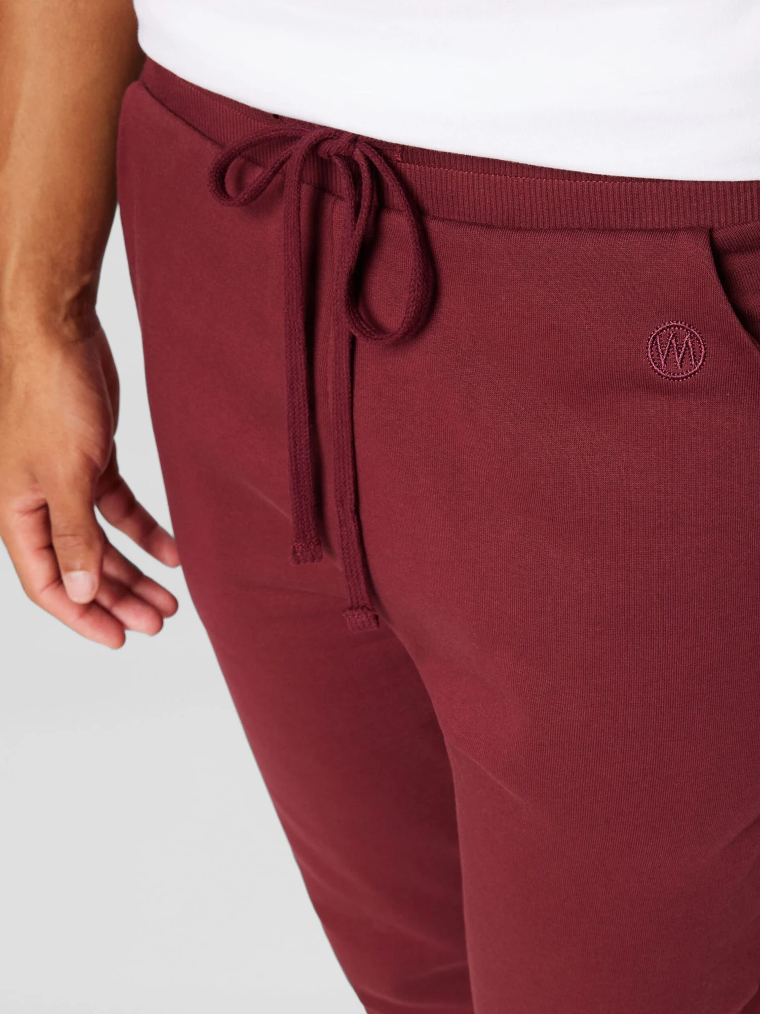 Sweatpants Tapered Broek Heren Bordeaux 2 Sweatpants Tapered Broek Heren Bordeaux - Afbeelding 2