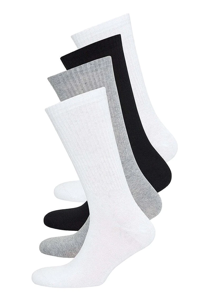 4 Pack - Sokken - BlackWhiteGrey Melange 1 4 Pack - Sokken - BlackWhiteGrey Melange