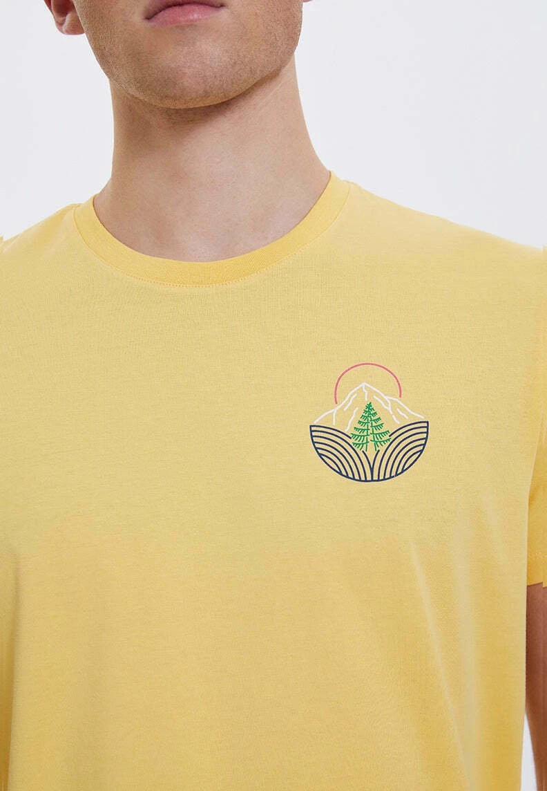 Wmline Mountain- T-Shirt Print - Cornsilk 4 Wmline Mountain- T-Shirt Print - Cornsilk - Afbeelding 4