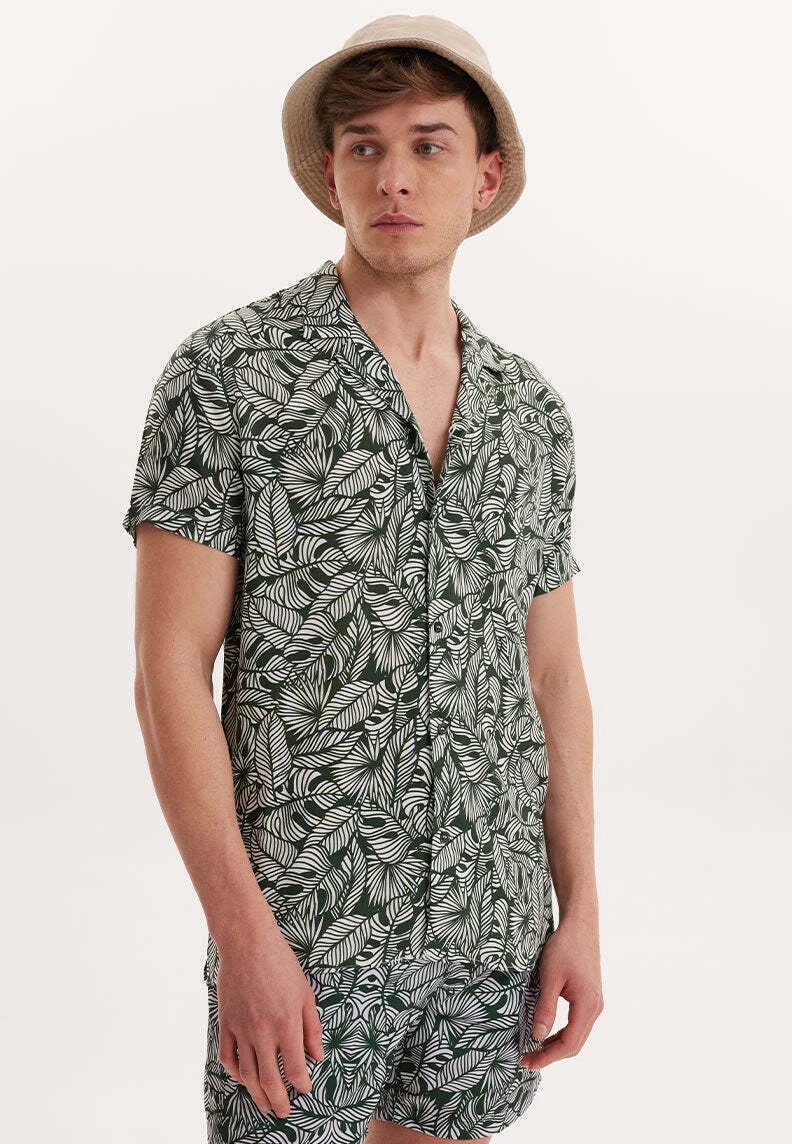 Wmhawaii Printed - Overhemd - Green Aop 1 Wmhawaii Printed - Overhemd - Green Aop
