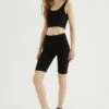 Bustier-Cycling Short Set - Top - Black
