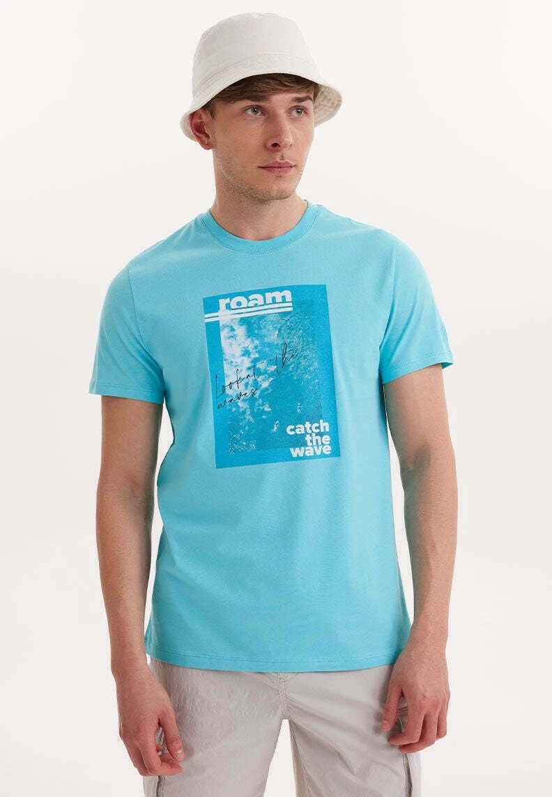 Wmcollage Roam - T-Shirt Print - Blue Curacao 1 Wmcollage Roam - T-Shirt Print - Blue Curacao
