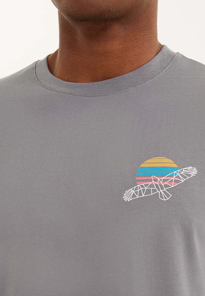 Fly Tee - T-Shirt Print - Charcoal Grey 4 Fly Tee - T-Shirt Print - Charcoal Grey - Afbeelding 4