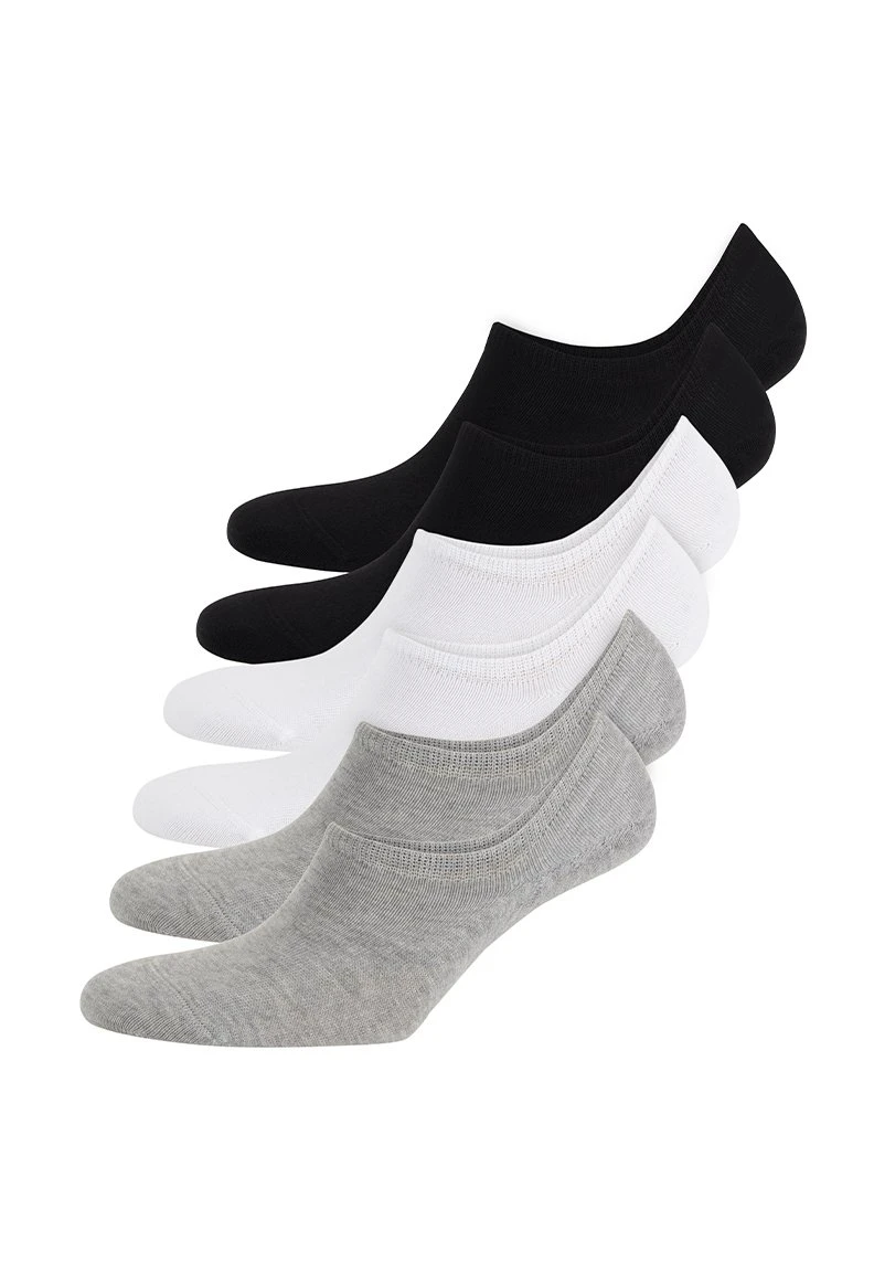 Invisible 6-Pack - Sokken - Black White Grey Melange 1 Invisible 6-Pack - Sokken - Black White Grey Melange