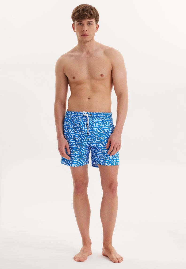 Wmgeometric - Zwemshorts - Blue Aop 2 Wmgeometric - Zwemshorts - Blue Aop - Afbeelding 2