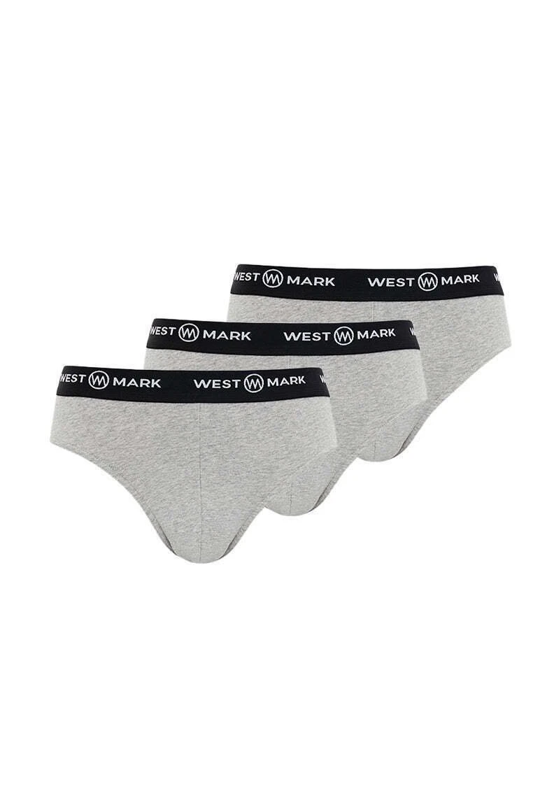 3 Pack - Slip - Grey Melange 4 3 Pack - Slip - Grey Melange - Afbeelding 4