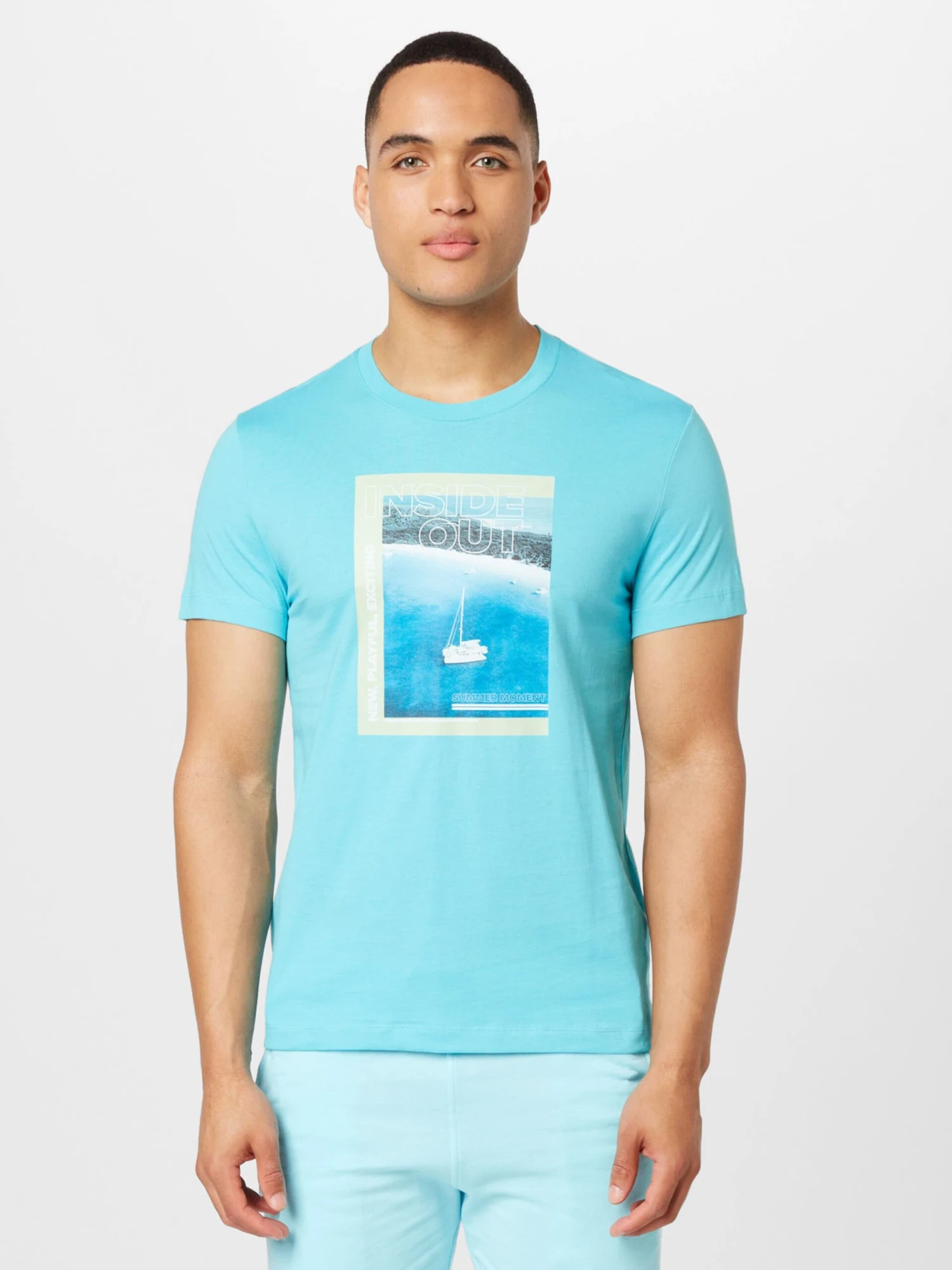 T-shirts Shirt Heren Blauw / Aqua 3 T-shirts Shirt Heren Blauw / Aqua - Afbeelding 3