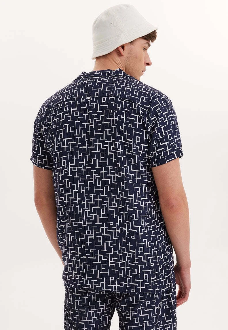 Wmhawaii Printed - Overhemd - Blue Aop 3 Wmhawaii Printed - Overhemd - Blue Aop - Afbeelding 3