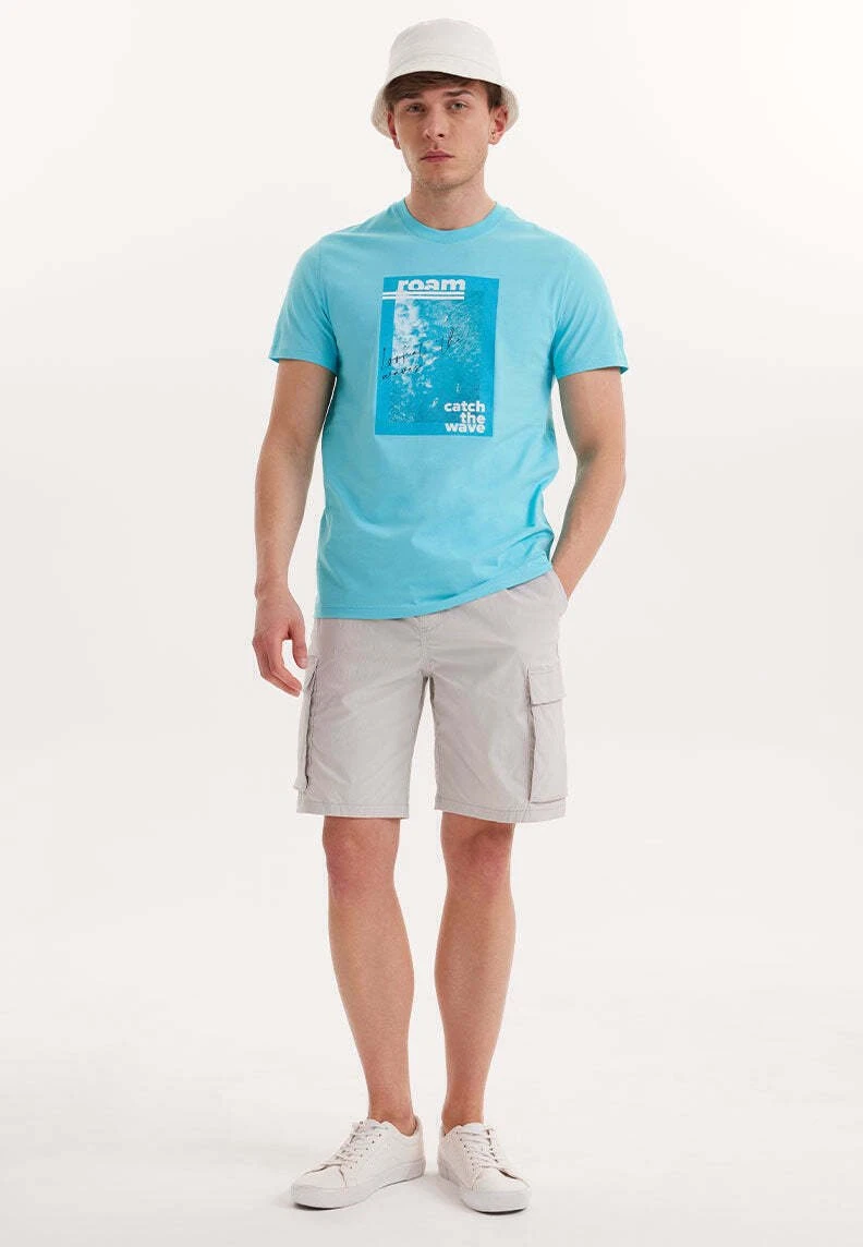 Wmcollage Roam - T-Shirt Print - Blue Curacao 2 Wmcollage Roam - T-Shirt Print - Blue Curacao - Afbeelding 2