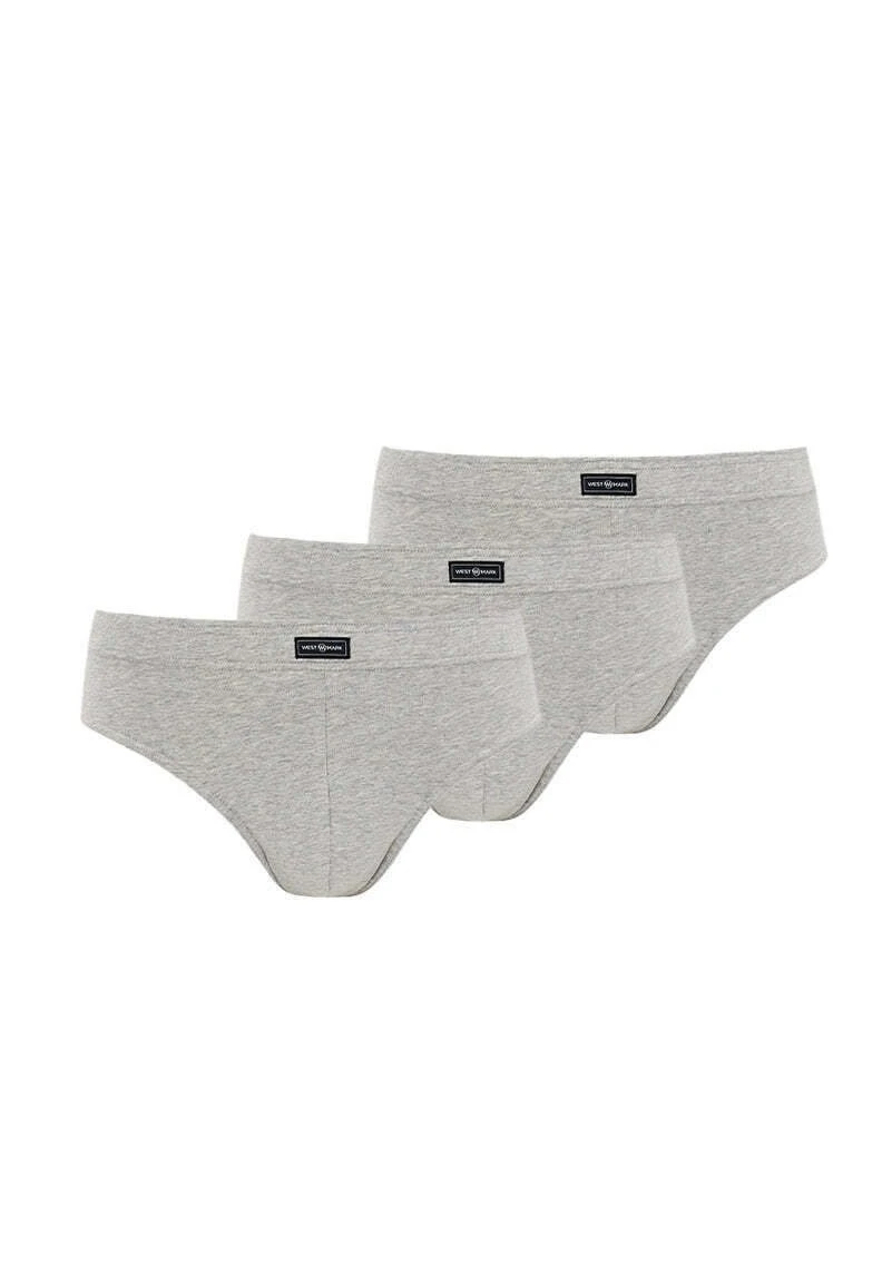 Bruno 3 Pack - Slip - Grey Melange 4 Bruno 3 Pack - Slip - Grey Melange - Afbeelding 4