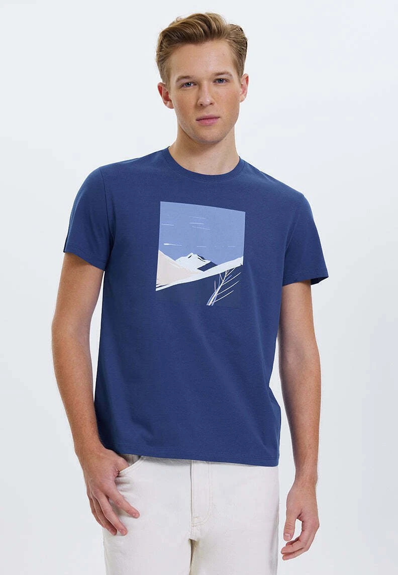 Path- T-Shirt Print - Blue Quartz 1 Path- T-Shirt Print - Blue Quartz