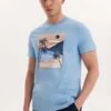 Print Wmview Palm - T-Shirt Print - Blissful Blue