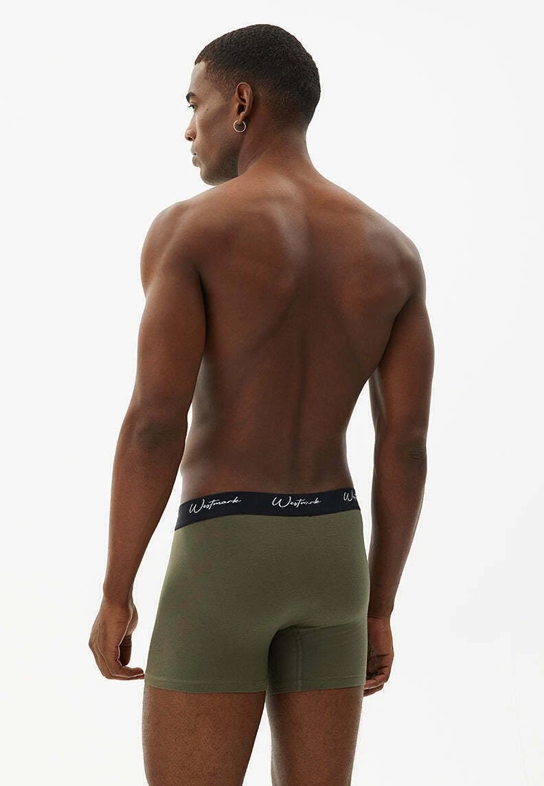 Lucas Trunk 3-Pack - Onderbroeken - Khaki/White/Navy 2 Lucas Trunk 3-Pack - Onderbroeken - Khaki/White/Navy - Afbeelding 2