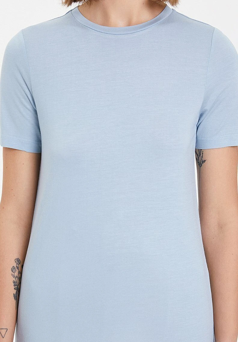 T-Shirt Basic - Dusty Blue 3 T-Shirt Basic - Dusty Blue - Afbeelding 3