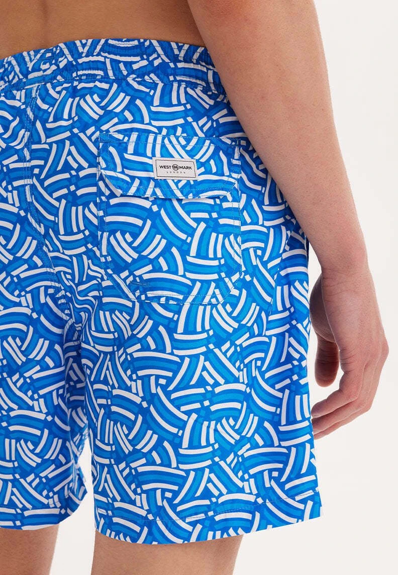 Wmgeometric - Zwemshorts - Blue Aop 4 Wmgeometric - Zwemshorts - Blue Aop - Afbeelding 4