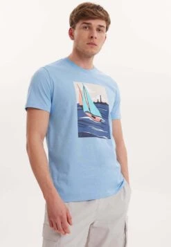 Wmview Sail Tee - T-Shirt Print - Blissful Blue