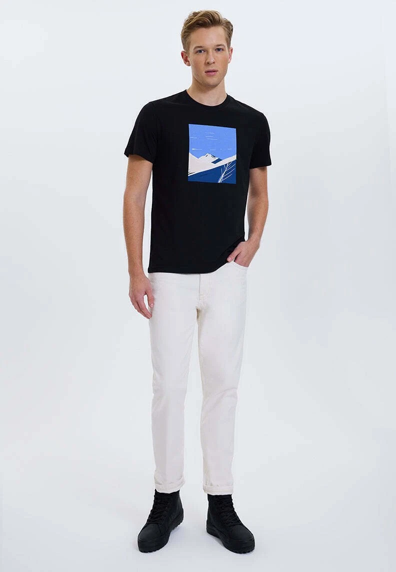 Path- T-Shirt Print - Black 2 Path- T-Shirt Print - Black - Afbeelding 2