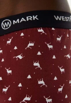 X Mas 3 Pack Trunk Box - Onderbroeken - Bordeaux Aop/Black/White -Westmark London d8dd1c704d224132b61423222d988a6a