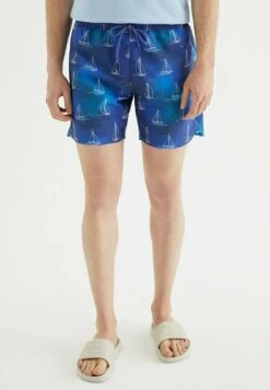 Tropic Line Art - Zwemshorts - Navy Aop