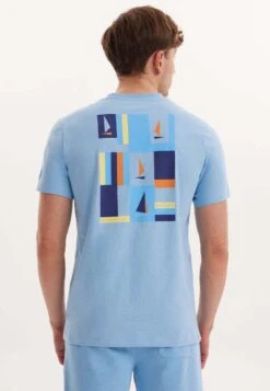 Print Wmsail Harbor - T-Shirt Print - Blissful Blue