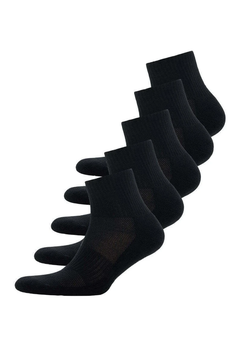 Quarter 5 Pack - Sokken - Black 1 Quarter 5 Pack - Sokken - Black