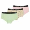 Hipster 3-Pack - Slip - Yellow Aop, Pink, Green