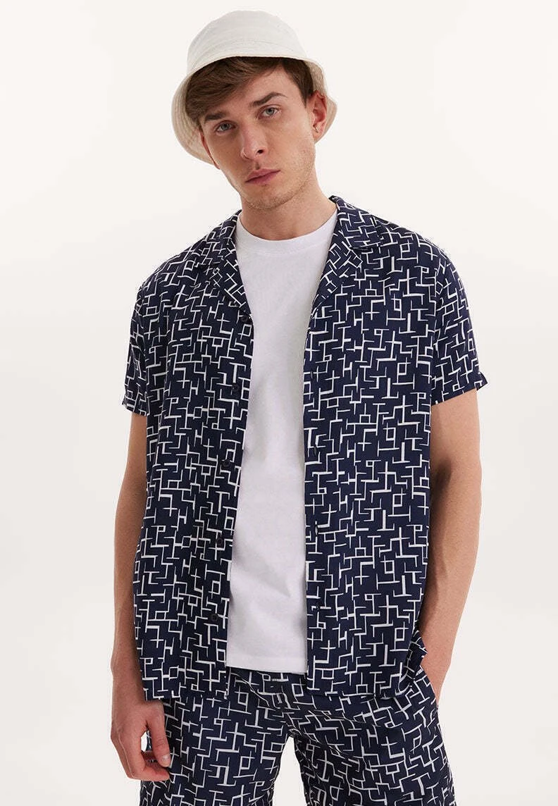 Wmhawaii Printed - Overhemd - Blue Aop 1 Wmhawaii Printed - Overhemd - Blue Aop