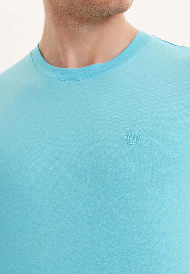 Vital O-Neck - T-Shirt Basic - Blue Curacao 4 Vital O-Neck - T-Shirt Basic - Blue Curacao - Afbeelding 4