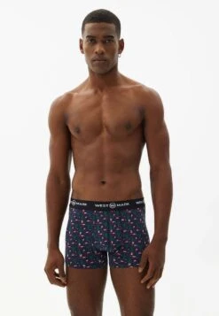 X Mas 3 Pack Trunk Box - Onderbroeken - Navy Aop/Bordeaux/White