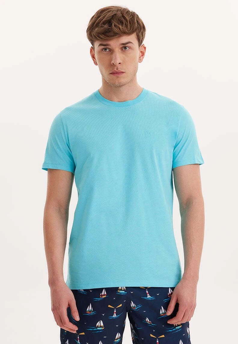 Vital O-Neck - T-Shirt Basic - Blue Curacao 1 Vital O-Neck - T-Shirt Basic - Blue Curacao
